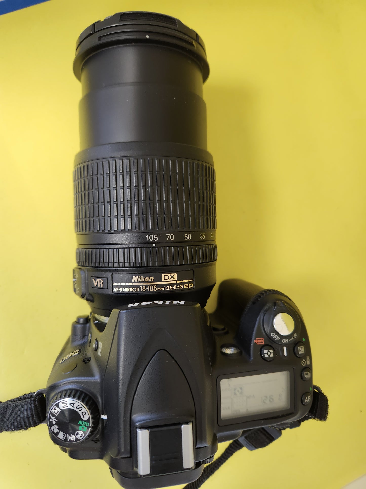 Nikon Digital 90D with lens 18-105mm used