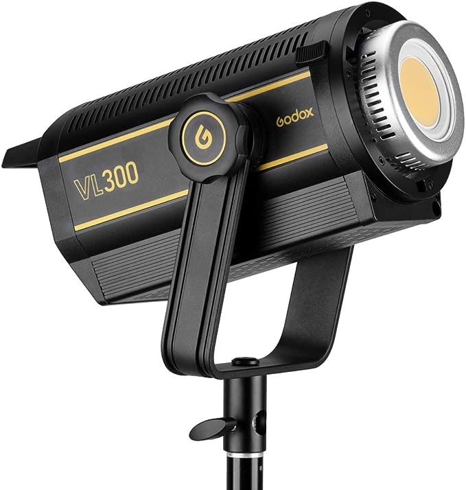 Godox VL300 LED Vedio Light 300W CRI96 TCLI95 5600K Daylight Balanced Continuous Output Lighting, Bowens Mount, Mobile APP Control, for Still Life Portrait Photography Video Studio Filming