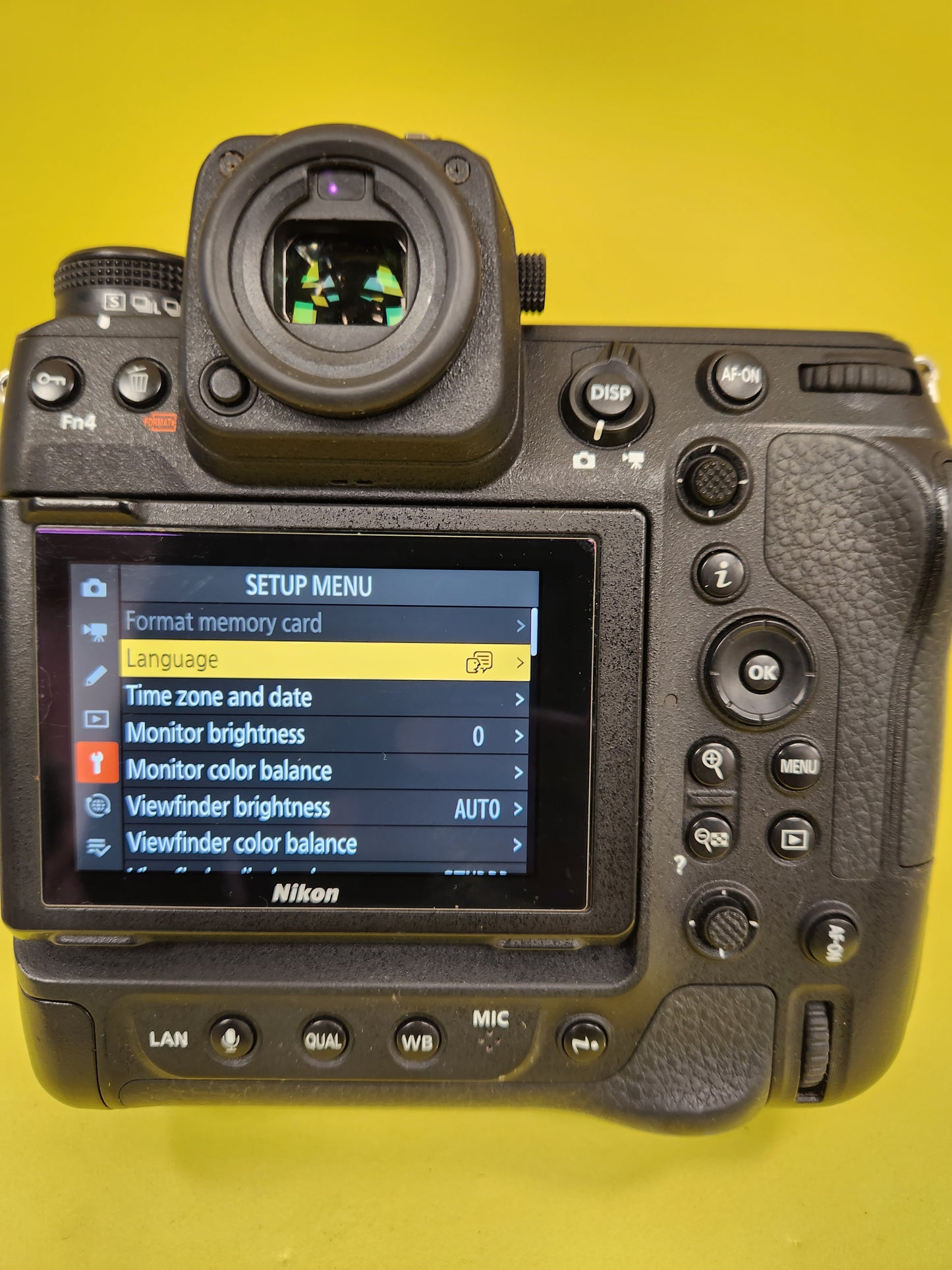 Nikon Z9 used with lens