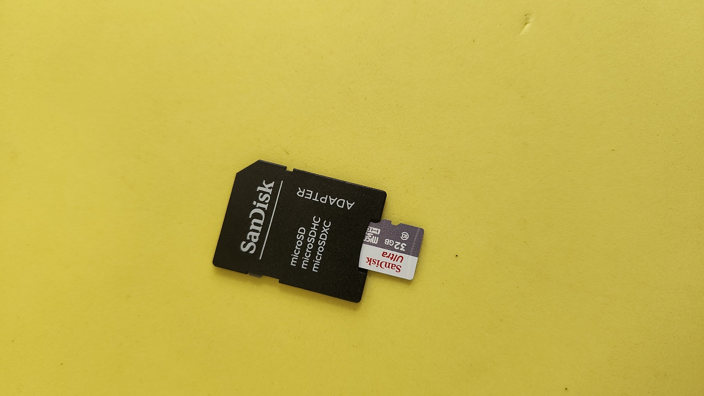 32gb SanDisk card with adapter