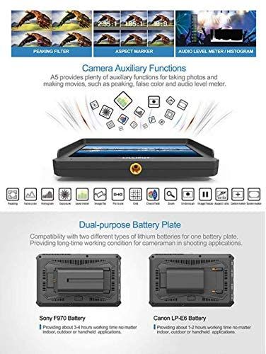 LILLIPUT A5 - 5" 4K HDMI Field Camera Monitor